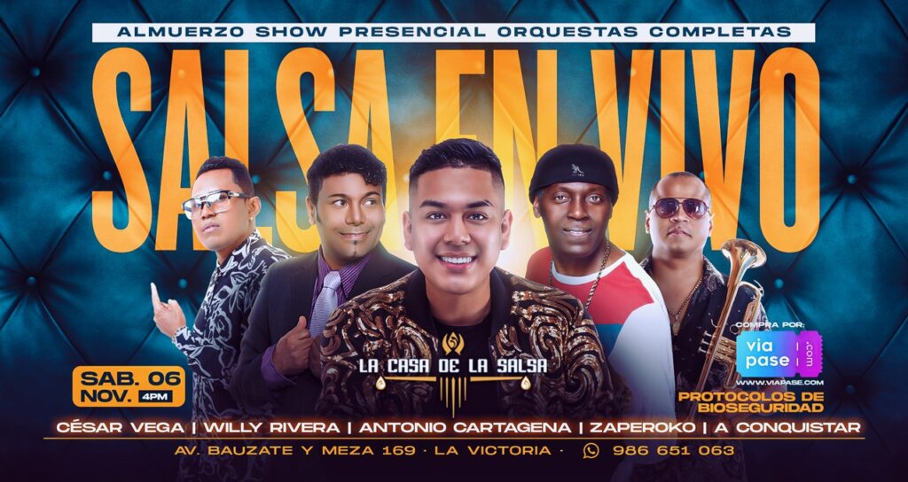 SALSA EN VIVO Sábado 06 Noviembre 2021 La Casa de la Salsa ViaPase