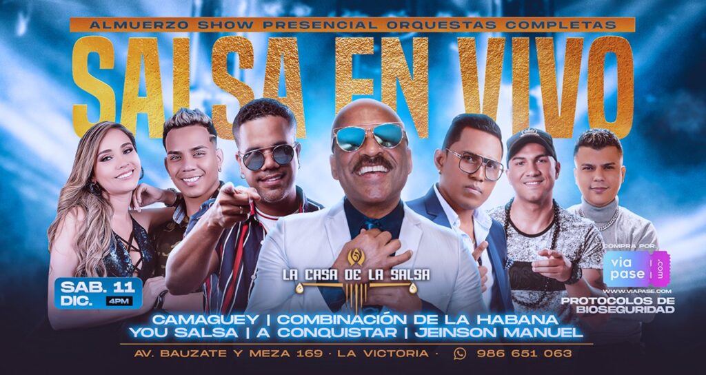 SALSA EN VIVO Sábado 11 Diciembre 2021 La Casa de la Salsa ViaPase