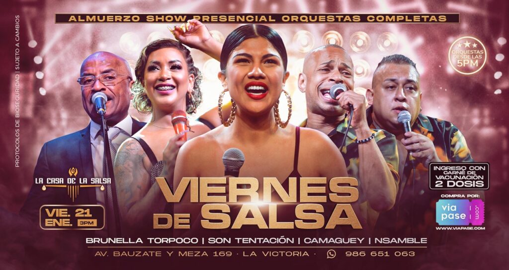 VIERNES DE SALSA Viernes 21 Enero 2022 La Casa de la Salsa ViaPase