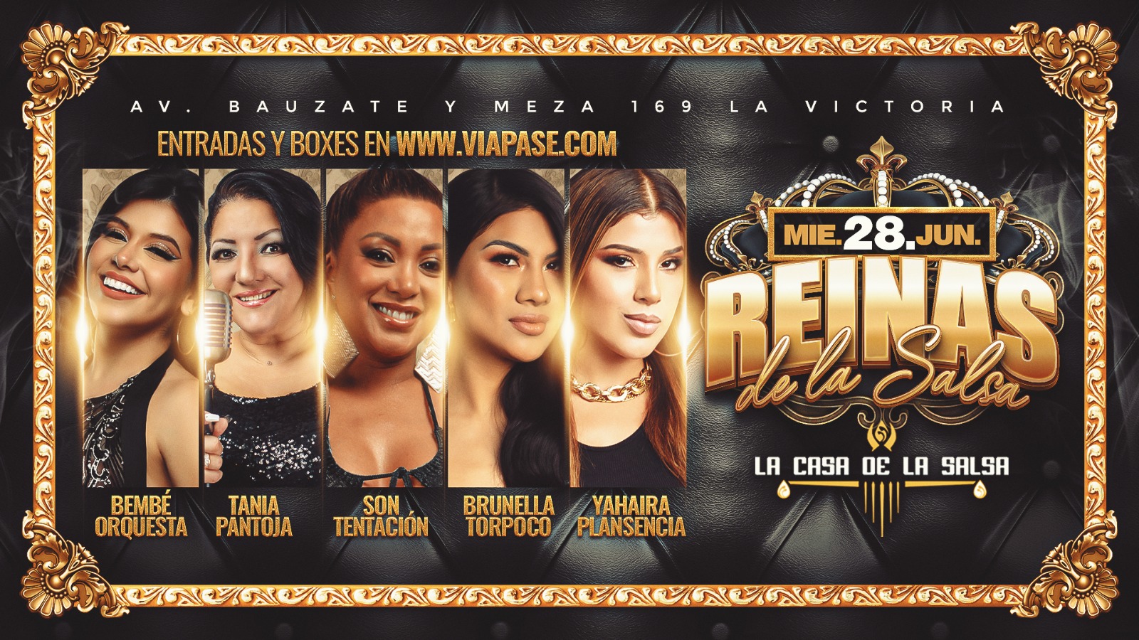 NOCHE DE REINAS – Viernes 26 Enero 2024 – Casa de la Salsa – ViaPase