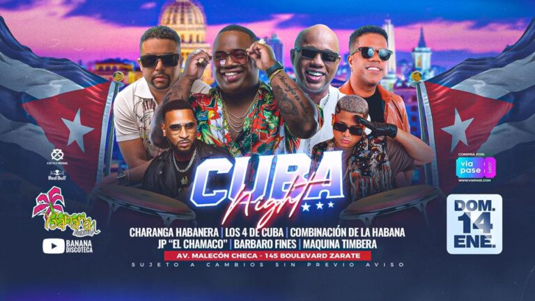 CUBA NIGHT Domingo 14 Enero 2024 Banana ViaPase   CubaNight14EneBanana 768x432 