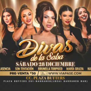 DIVAS DE LA SALSA - Sábado 28 Diciembre 2024 - Centro de Convenciones Plaza Butters