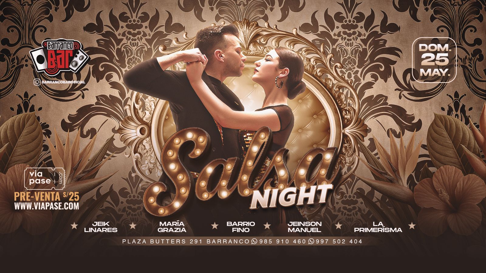 SALSA NIGHT - Domingo 25 Mayo 2025 - Barranco Bar