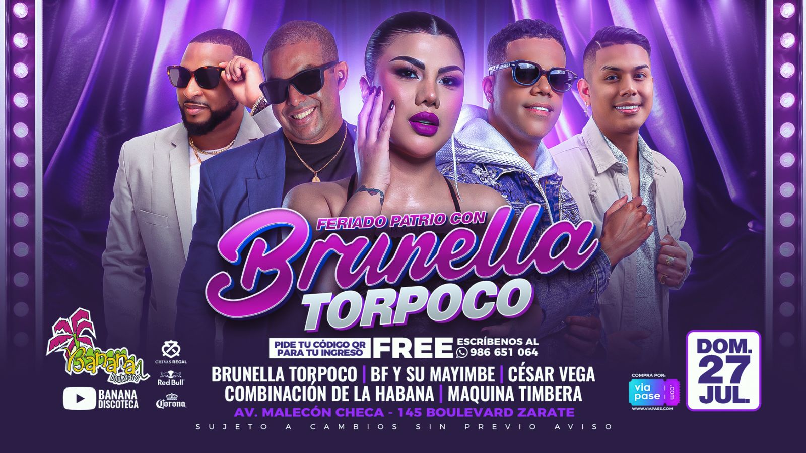 Feriado patrio con BRUNELLA TORPOCO - Domingo 27 de Julio 2025 - Banana