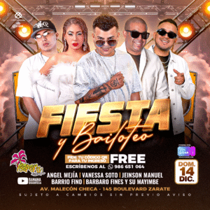FIESTA Y BAILOTEO - Domingo 14 de Diciembre 2025 - Banana