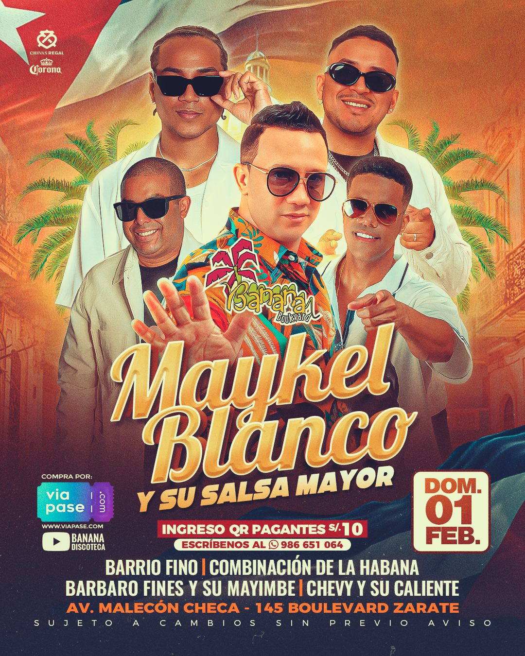 MAYKEL BLANCO Y SU SALSA MAYOR - Domingo 01 de Febrero 2026 - Banana