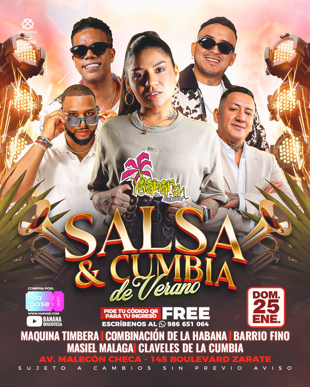 SALSA Y CUMBIA DE VERANO - Domingo 25 de Enero 2026 - Banana