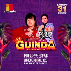 CUMBIATON CON EL GRUPO GUINDA- Sábado 31 Enero 2026 - El Encanto de mi Tierra