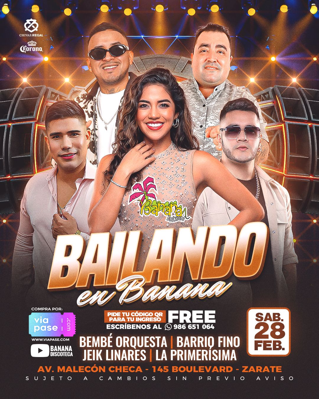 BAILANDO EN BANANA- Sábado 28 de Febrero del 2026 - Banana