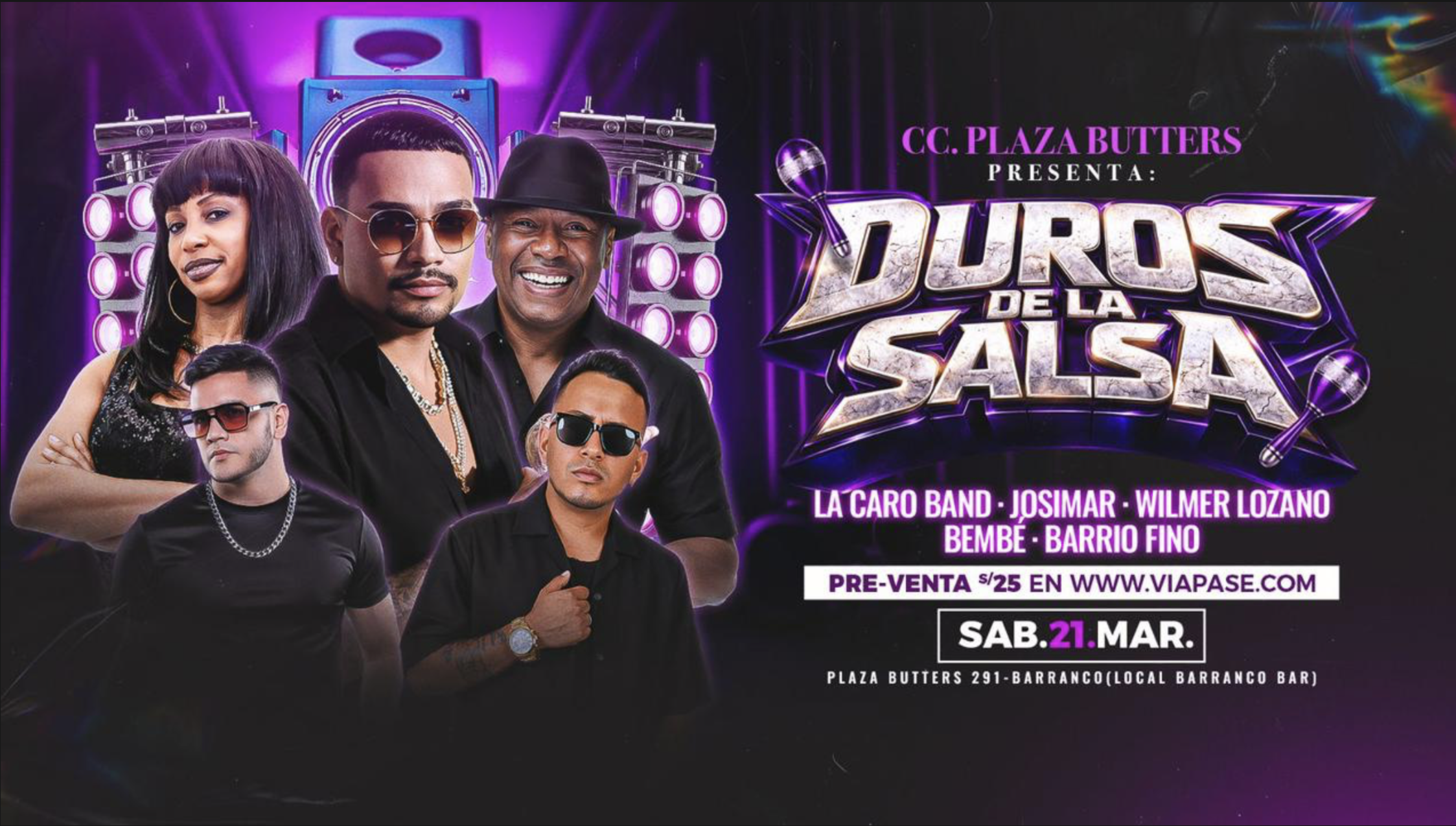 DUROS DE LA SALSA - Sábado 21 De Marzo 2026 - Centro de convenciones Plaza Butters