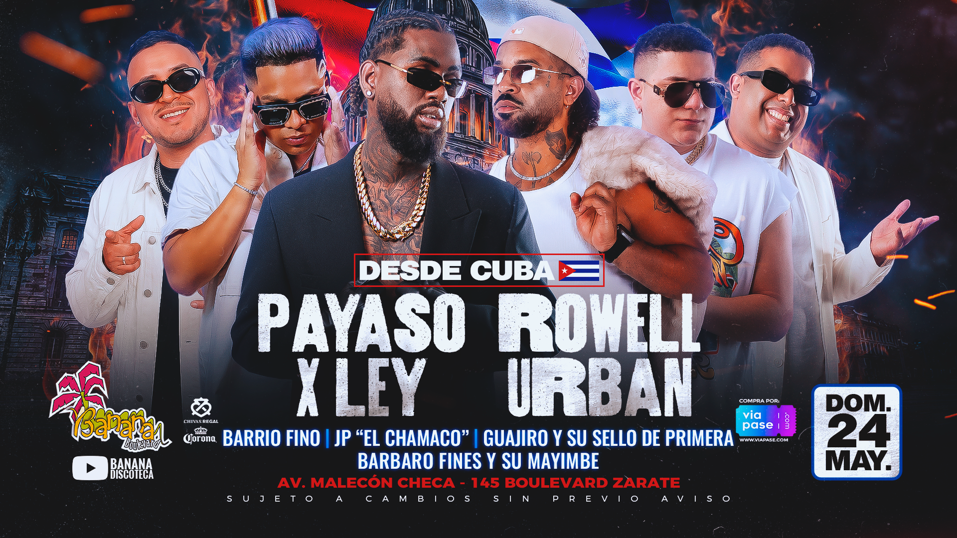PAYASO X LEY Y ROWELL URBAN - Domingo 24 de Mayo - Banana