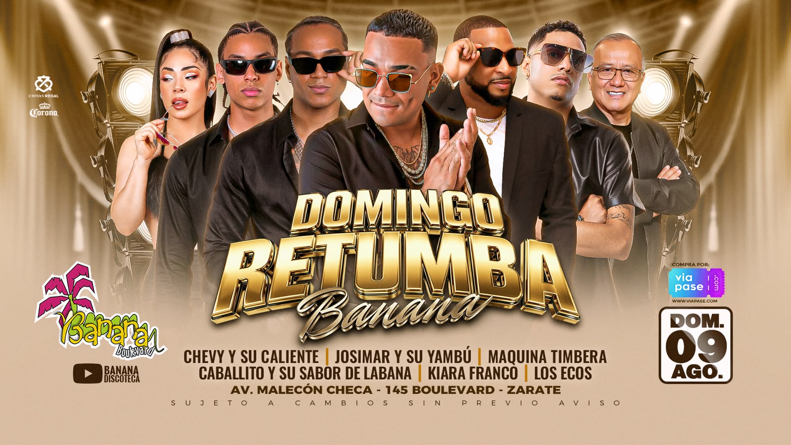 DOMINGO RETUMBA BANANA - Domingo 09 de Agosto - BANANA