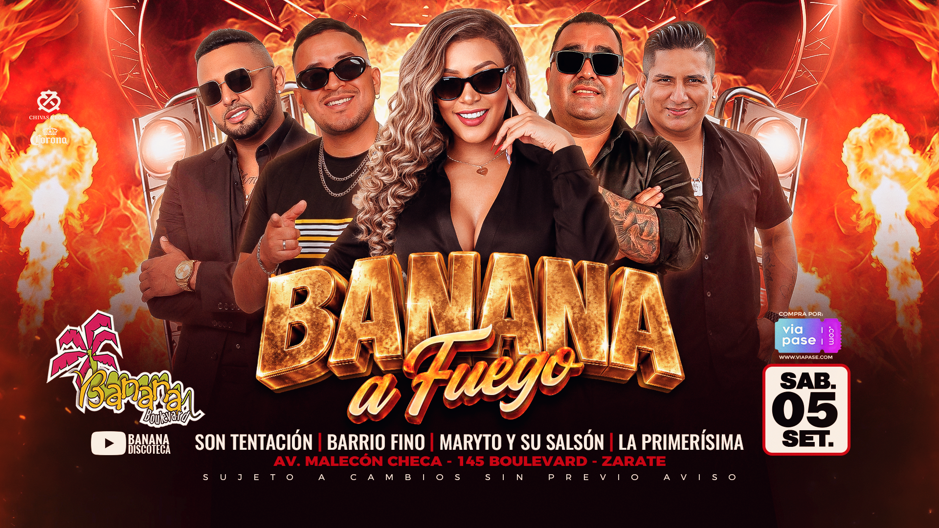 BANANA A FUEGO - Sábado 05 de Setiembre - Banana