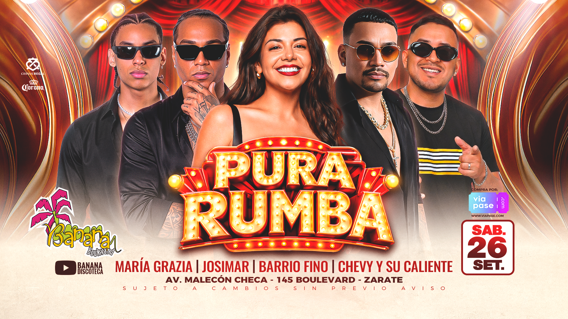 PURA RUMBA - Sábado 26 de Setiembre - Banana